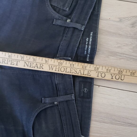 AG Adriano Goldschmied Jeans Womens 31 Black Farrah Skinny Ankle High Rise Denim - Picture 7 of 8